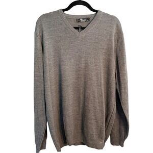 Tailored Recreation Sweater Mens 3XL Gray Cotton Wool Blend Grandpa Quiet Luxury